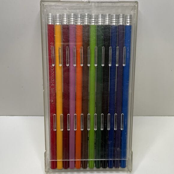 VTG Eberhard Faber Mongol Paint With Pencils Set 12 #741 w/ Plastic Case Unused - Picture 3 of 3